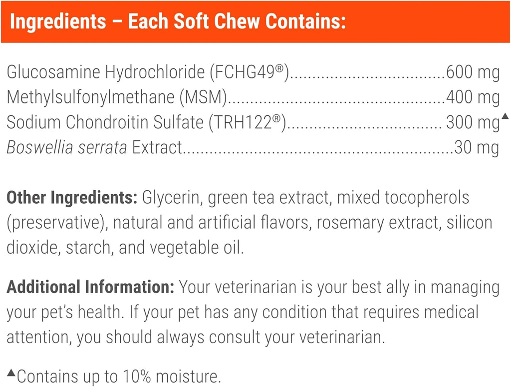 Cosequin DS Plus MSM Professional Line Dog Soft Chews 60ct Joint Support