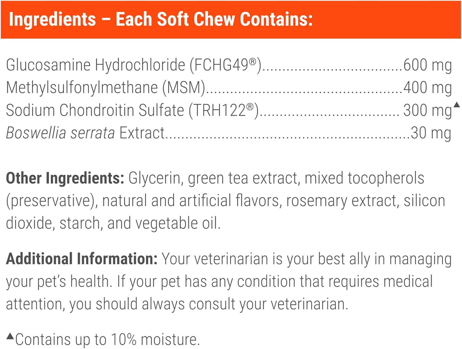 Cosequin DS Plus MSM Professional Line Dog Soft Chews 60ct Joint Support