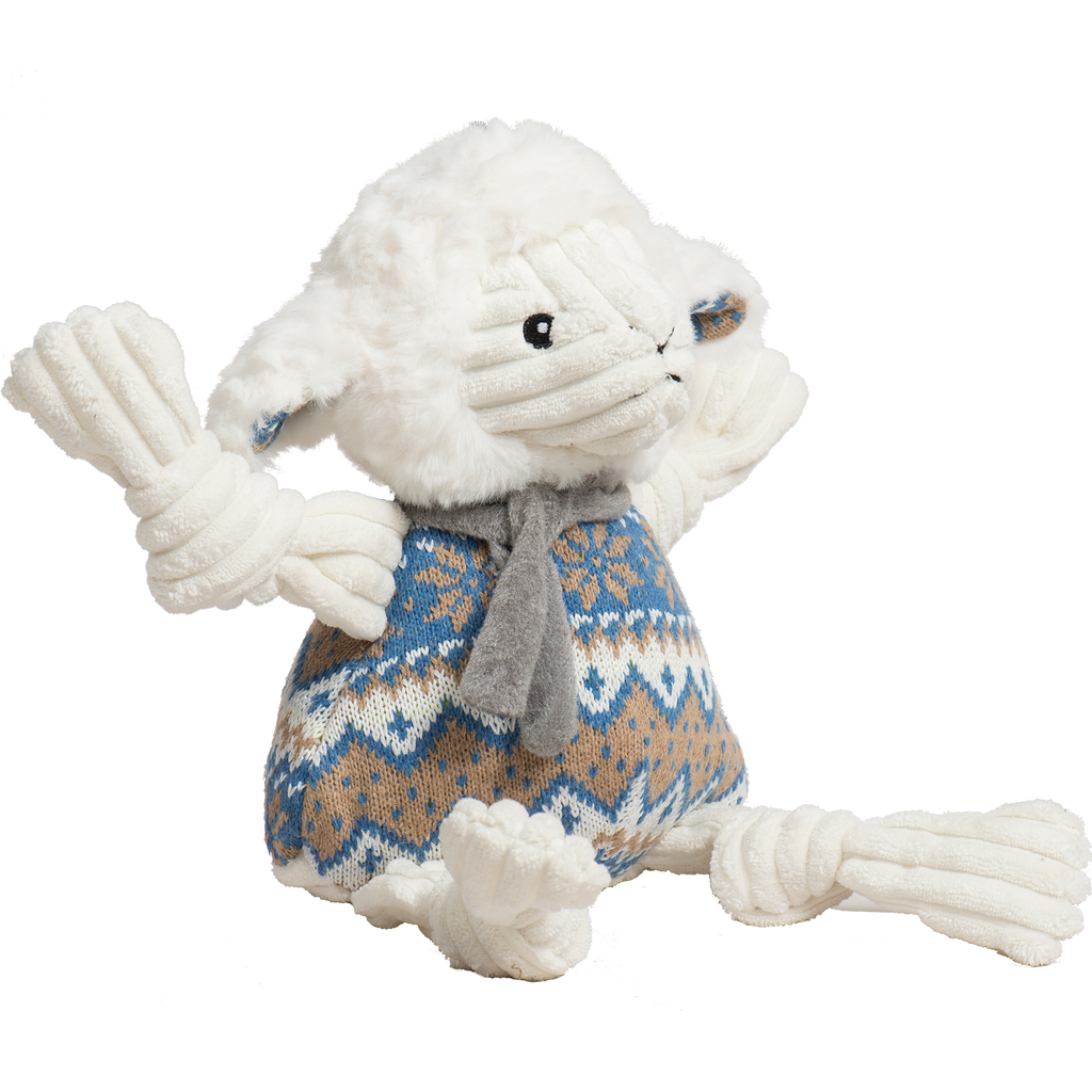 Leo Lamb Plush Dog Toy Knottie®