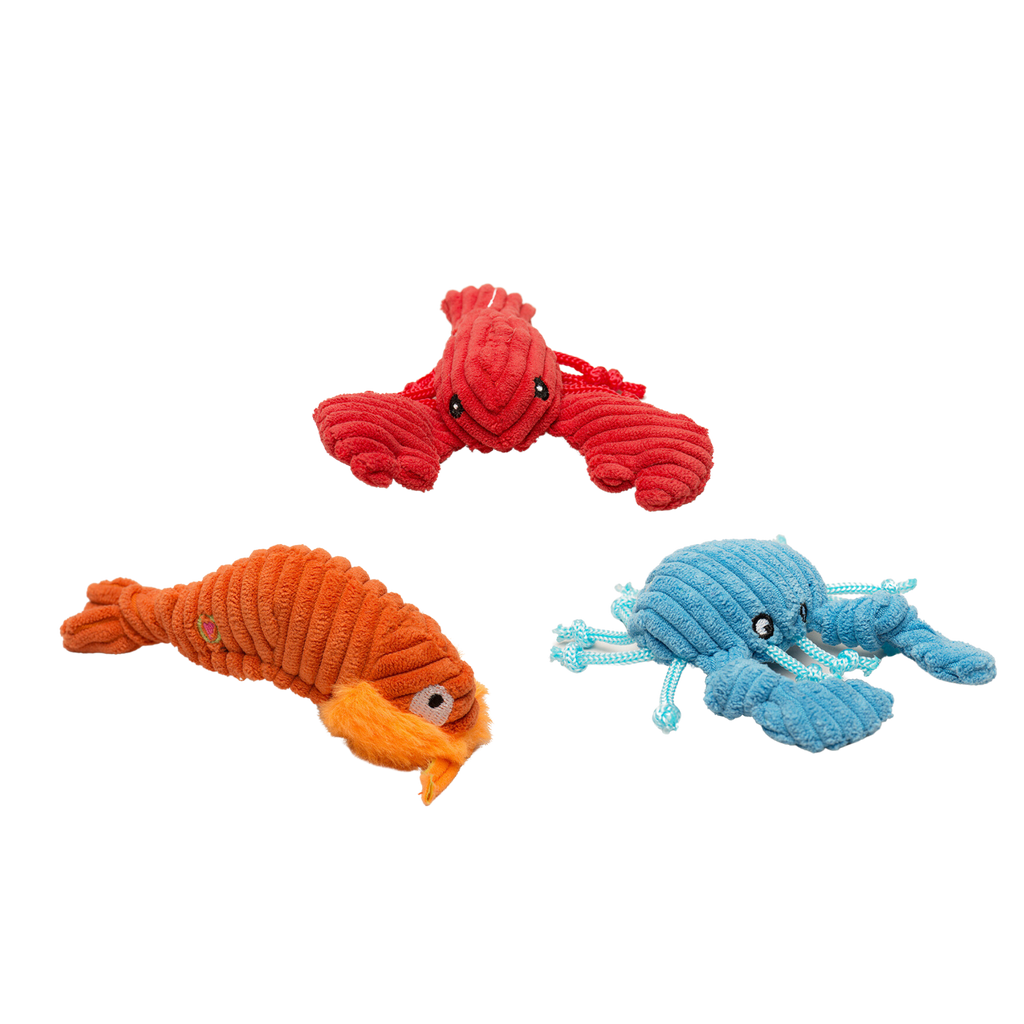 Raw Bar Wee Huggles® Plush Dog Toys, 3 pack