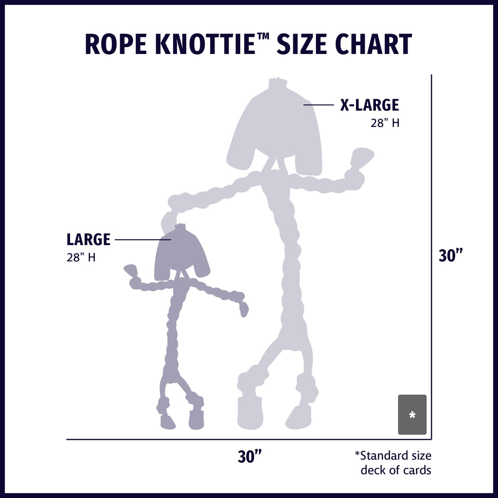 Natural Rope Knottie® Dog Toys, 3 Pack, XL (16mm rope diameter)
