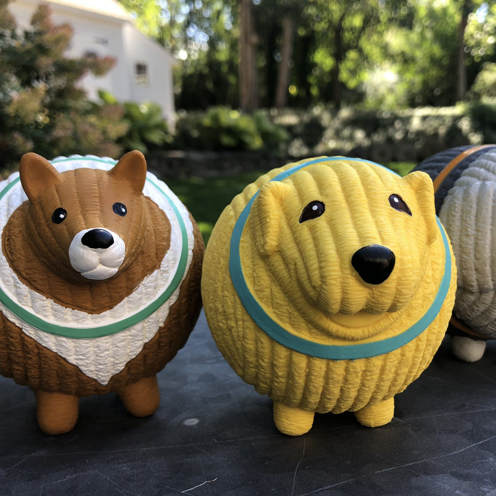 Assorted Ruff-Tex® HuggleMutt™ Latex Balls Dog Toys, 3 Pack, Large