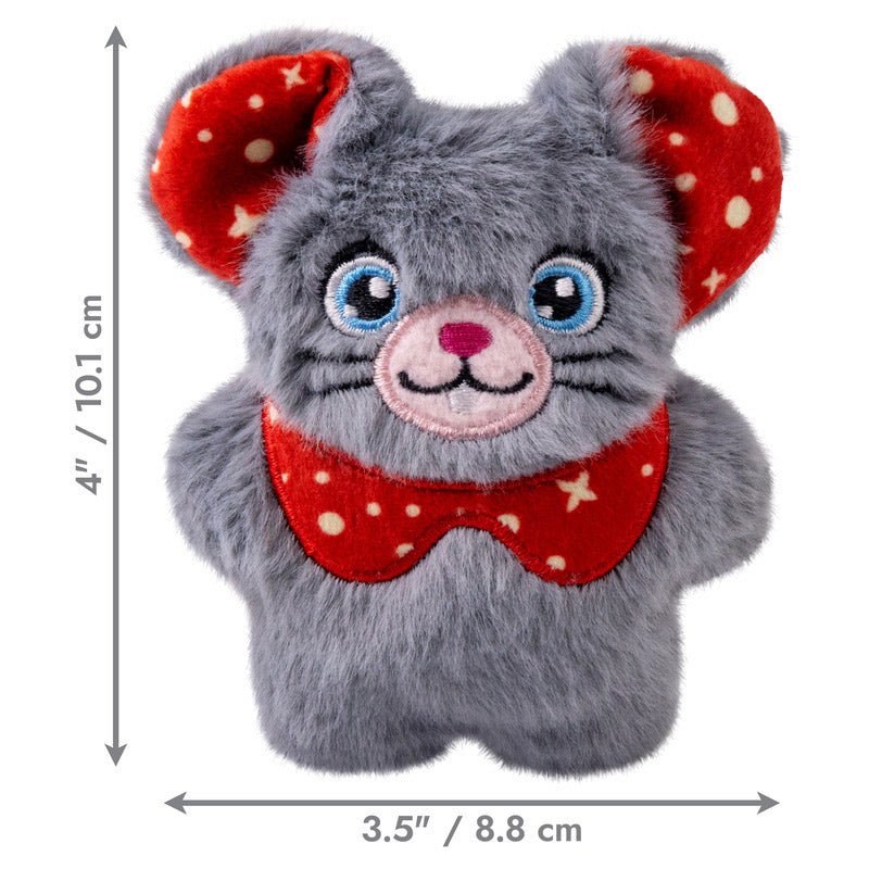 KONG Holiday Cat Snuzzles Mouse Plush Catnip Cat Toy, Assorted Colors